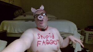 OBESE loser gets abused.