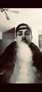 Faggot getting high
