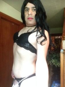 Sissy Faggot Oscar Gonzalez Wearing A Wig